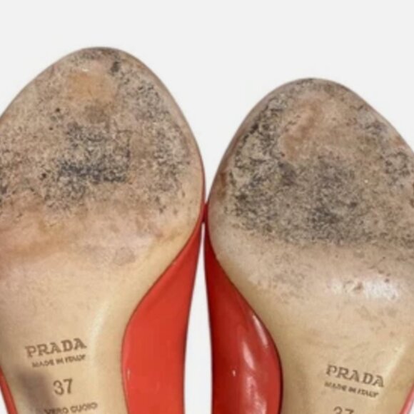 Prada Open To Pump Heel Patent Leather Women size EUR 37 - Picture 7 of 8